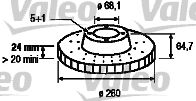 VALEO 186315 -  Тормозной диск