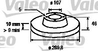 VALEO 186374 -  Тормозной диск