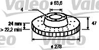 VALEO 186401 -  Тормозной диск