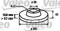 VALEO 186406 -  Тормозной диск