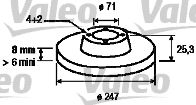 VALEO 186416 -  Тормозной диск