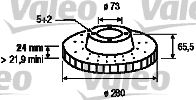 VALEO 186418 -  Тормозной диск