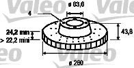 VALEO 186427 -  Тормозной диск