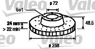 VALEO 186457 -  Тормозной диск