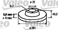 VALEO 186458 -  Тормозной диск