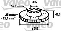 VALEO 186467 -  Тормозной диск