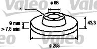 VALEO 186498 -  Тормозной диск