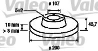 VALEO 186504 -  Тормозной диск