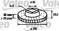 VALEO 186519 -  Тормозной диск