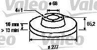 VALEO 186520 -  Тормозной диск