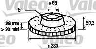VALEO 186526 -  Тормозной диск
