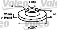 VALEO 186529 -  Тормозной диск