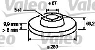 VALEO 186552 -  Тормозной диск