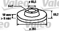 VALEO 186566 -  Тормозной диск