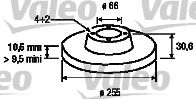 VALEO 186567 -  Тормозной диск