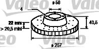 VALEO 186590 -  Тормозной диск