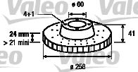 VALEO 186592 -  Тормозной диск
