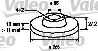 VALEO 186599 -  Тормозной диск