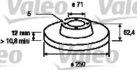 VALEO 186621 -  Тормозной диск