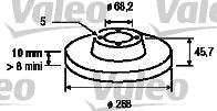 VALEO 186624 -  Тормозной диск