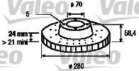 VALEO 186625 -  Тормозной диск