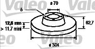 VALEO 186642 -  Тормозной диск