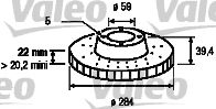 VALEO 186643 -  Тормозной диск