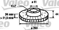 VALEO 186655 -  Тормозной диск