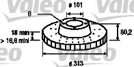 VALEO 186685 -  Тормозной диск