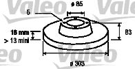 VALEO 186692 -  Тормозной диск