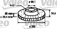 VALEO 186695 -  Тормозной диск
