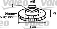 VALEO 186710 -  Тормозной диск