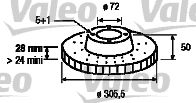 VALEO 186712 -  Тормозной диск