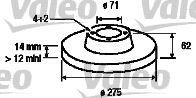 VALEO 186736 -  Тормозной диск