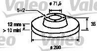 VALEO 186747 -  Тормозной диск