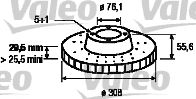 VALEO 186756 -  Тормозной диск
