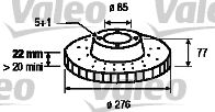 VALEO 186774 -  Тормозной диск