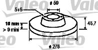 VALEO 186797 -  Тормозной диск