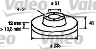 VALEO 186803 -  Тормозной диск