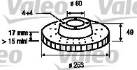 VALEO 186805 -  Тормозной диск
