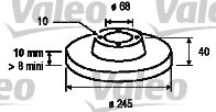 VALEO 186807 -  Тормозной диск