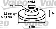 VALEO 186812 -  Тормозной диск