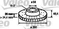 VALEO 186813 -  Тормозной диск