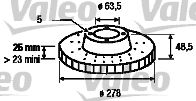 VALEO 186819 -  Тормозной диск
