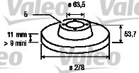VALEO 186844 -  Тормозной диск