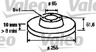VALEO 186857 -  Тормозной диск