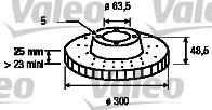 VALEO 186863 -  Тормозной диск