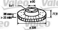 VALEO 186868 -  Тормозной диск