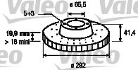 VALEO 186882 -  Тормозной диск