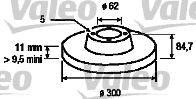 VALEO 186893 -  Тормозной диск